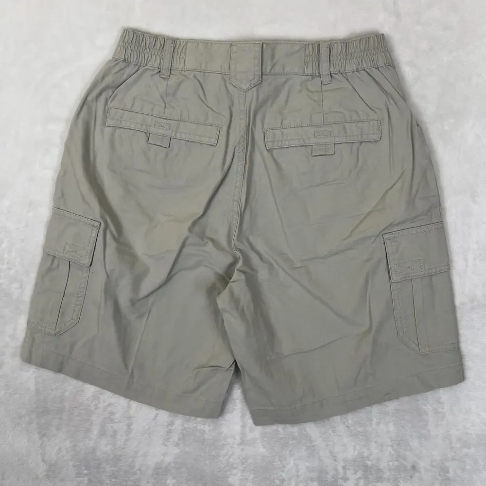 VTG Columbia Shorts Womens 6 Beige Hiking Cargo Elastic Waist Elkhorn II Fossil
